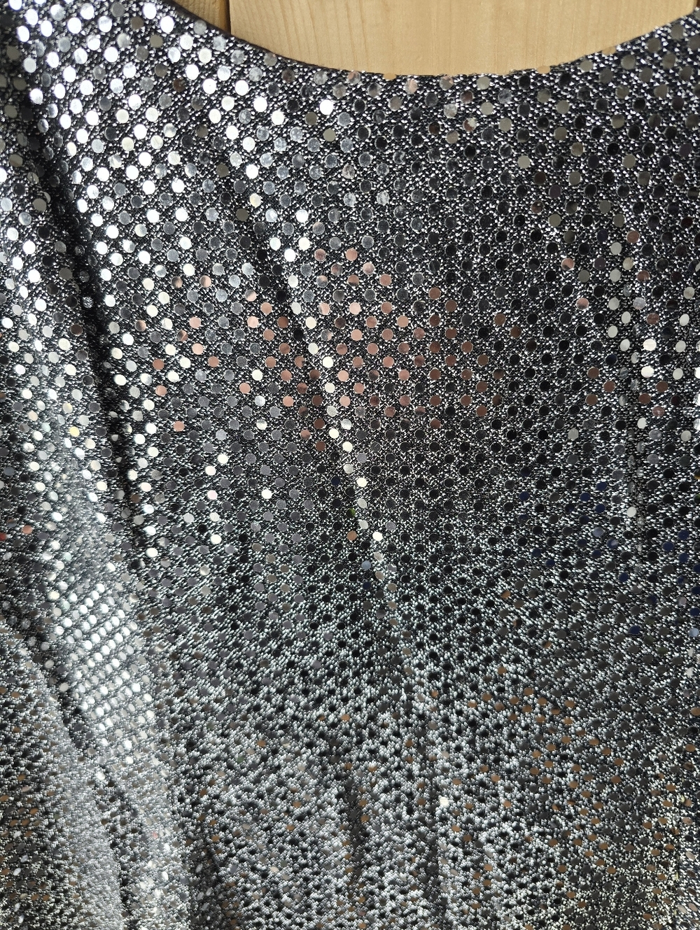 Vintage Vittoria Virini Canada Silver Metallic Mini Party Dress Size 9/10 - Picture 5 of 10